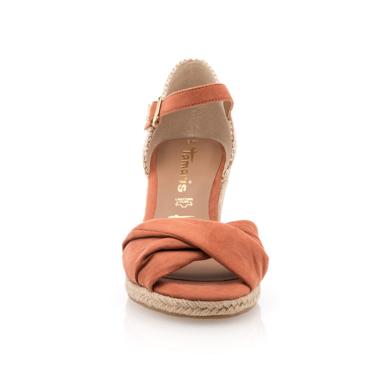 Oransje espadriller med tausåler til dame