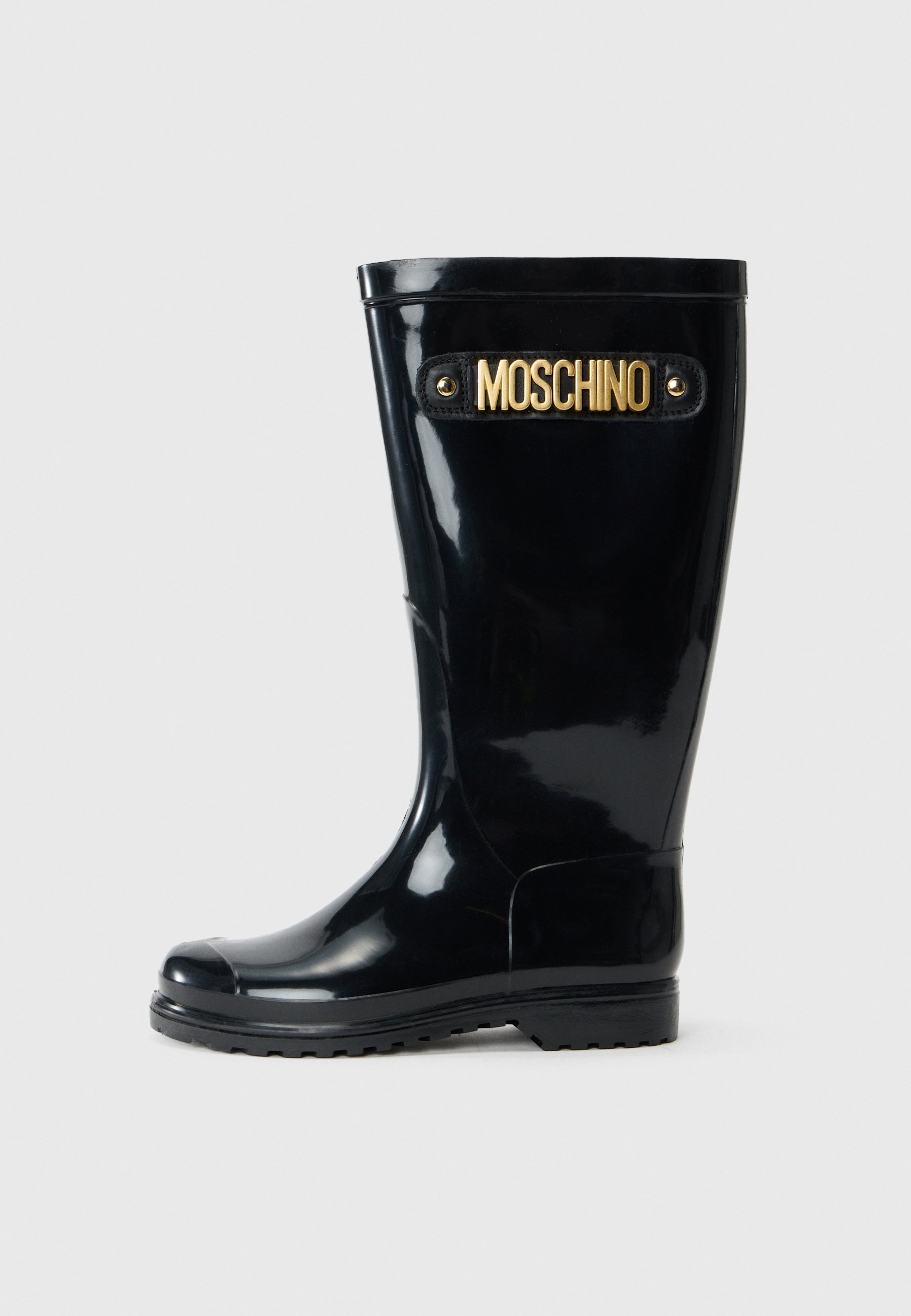 MOSCHINO UNISEX - Regenlaarzen - zwart/goudkleurig