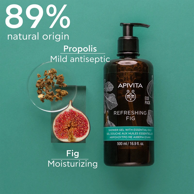 Apivita Refreshing Fig Shower Gel osvežilni gel za prhanje z eteričnimi olji