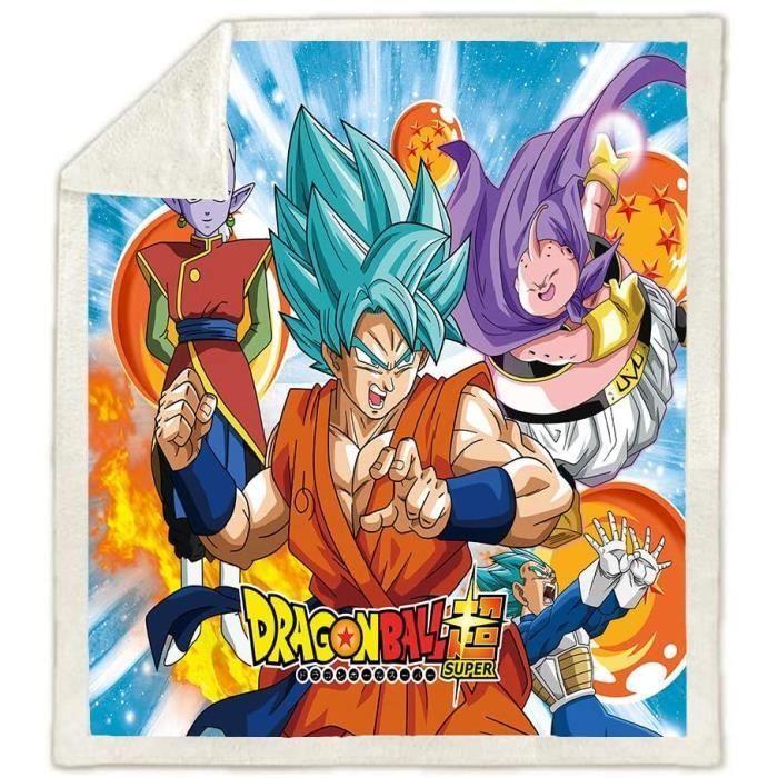 Manta de lana de peluche Sherpa de Dragon Ball - DRAGON BALL - Goku - Multicolor - 100x150cm