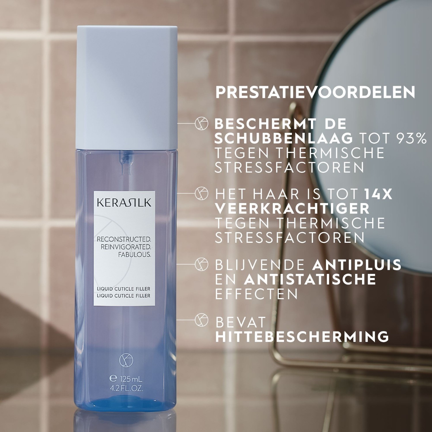 Kerasilk šķidrā kutikulas pildviela matu lakai - 125 ml