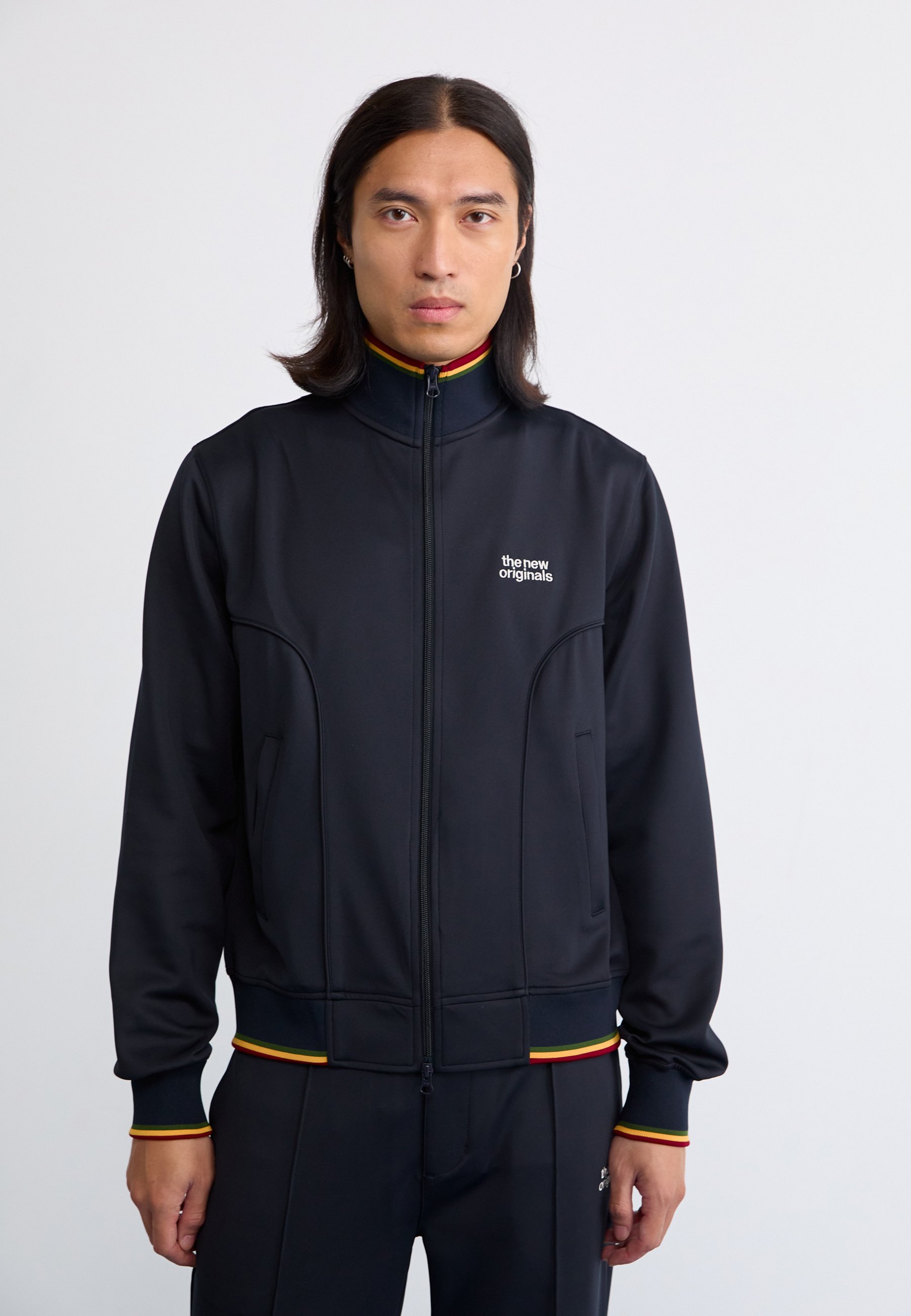 Kurtka treningowa New Originals EMBLEM TRACK JACKET - granatowa/pan afryka