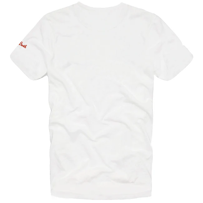 T-shirt da bambino con ricamo St. Barth habitué