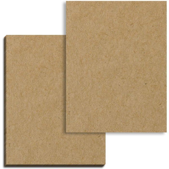 Cartoncino Kraft marrone - TIMBRATO - 100 fogli - A4 - 300 g/m² - 297x210 mm - Finitura opaca