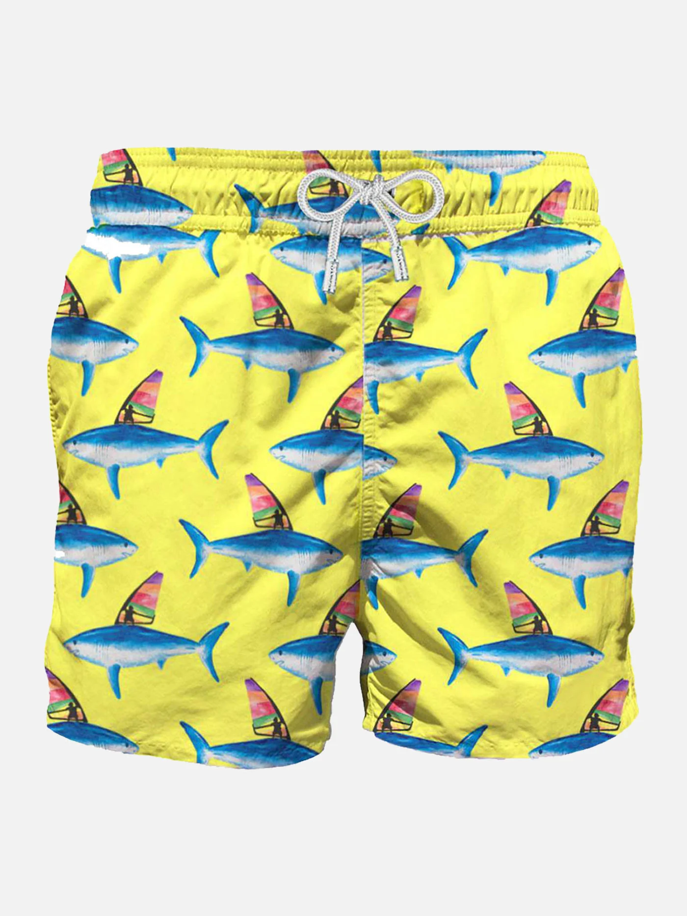 Middellange bikini met haaienprint