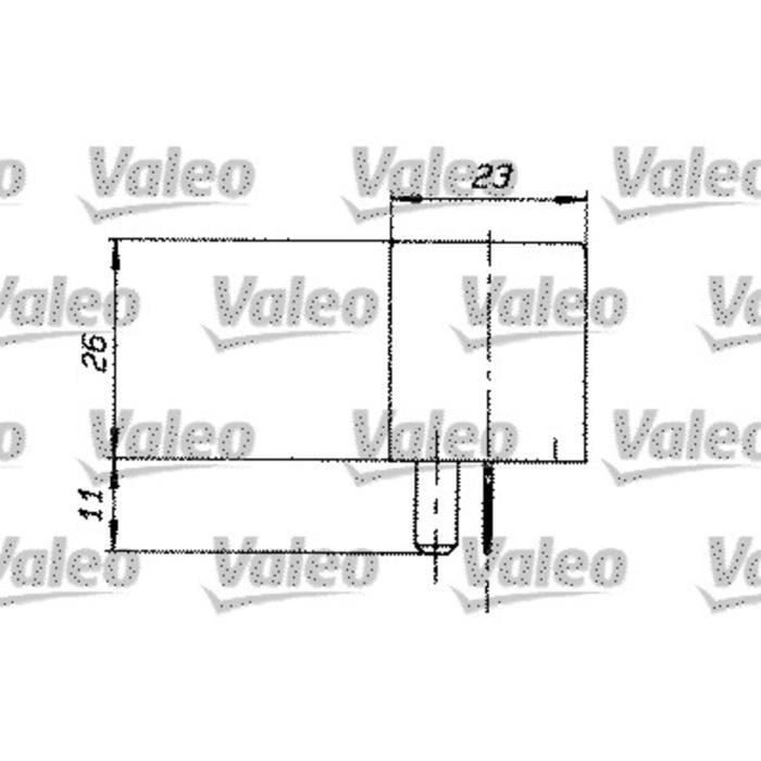 Microrelé 12V-15/25A con resistencia de 1 rt - VALEO - 643824