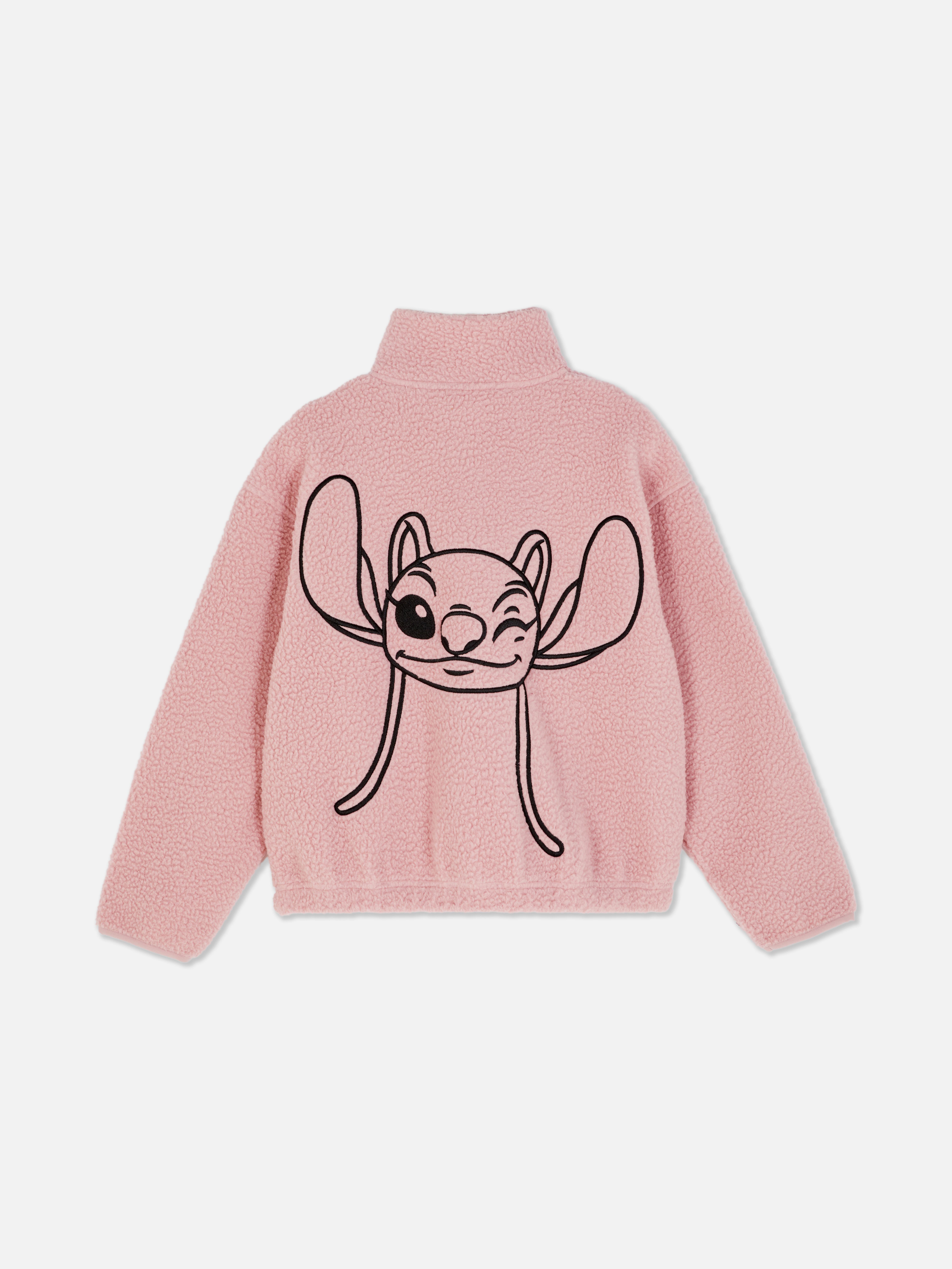 Fleece sweatshirt Disney's Stitch Angel A Disney sweatshirt with a stand-up collar, elasticated hem, and front zipper