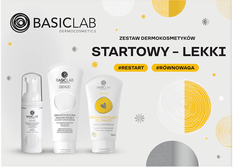 Kit de presente BasicLab Dermocosmetics Light Basic para pele sensível.