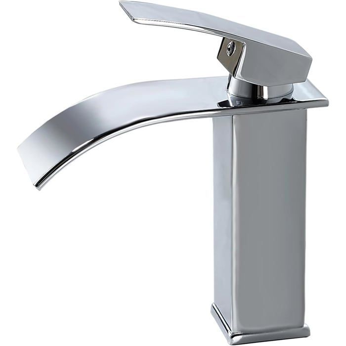 Grifo de baño - Grifo mezclador para lavabo - con líneas de agua fría y caliente, acero inoxidable 304, acabado cromado G3/8