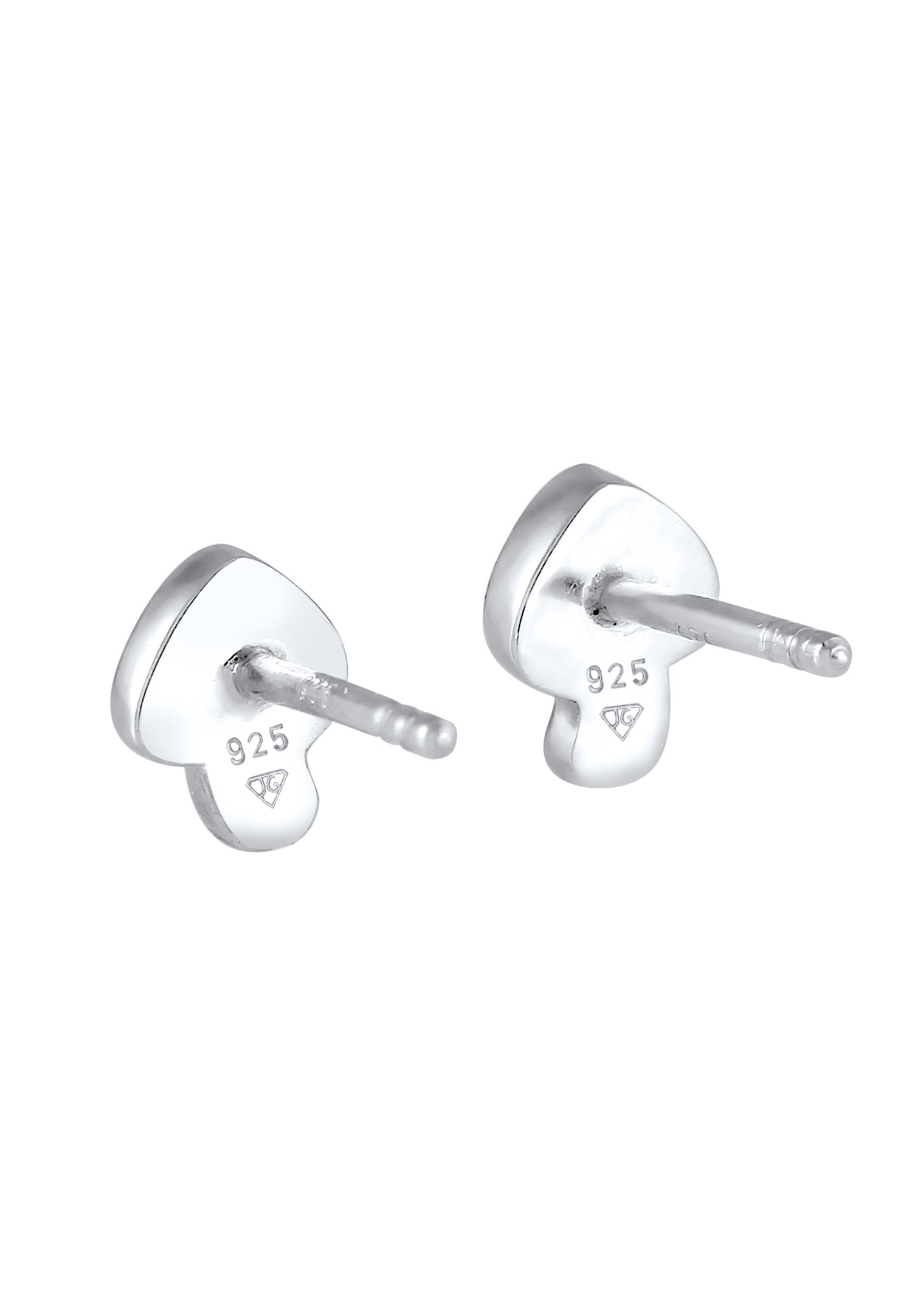 Elli Boucles d'oreilles enfant porte-bonheur champignon rouge avec émail en argent sterling 925