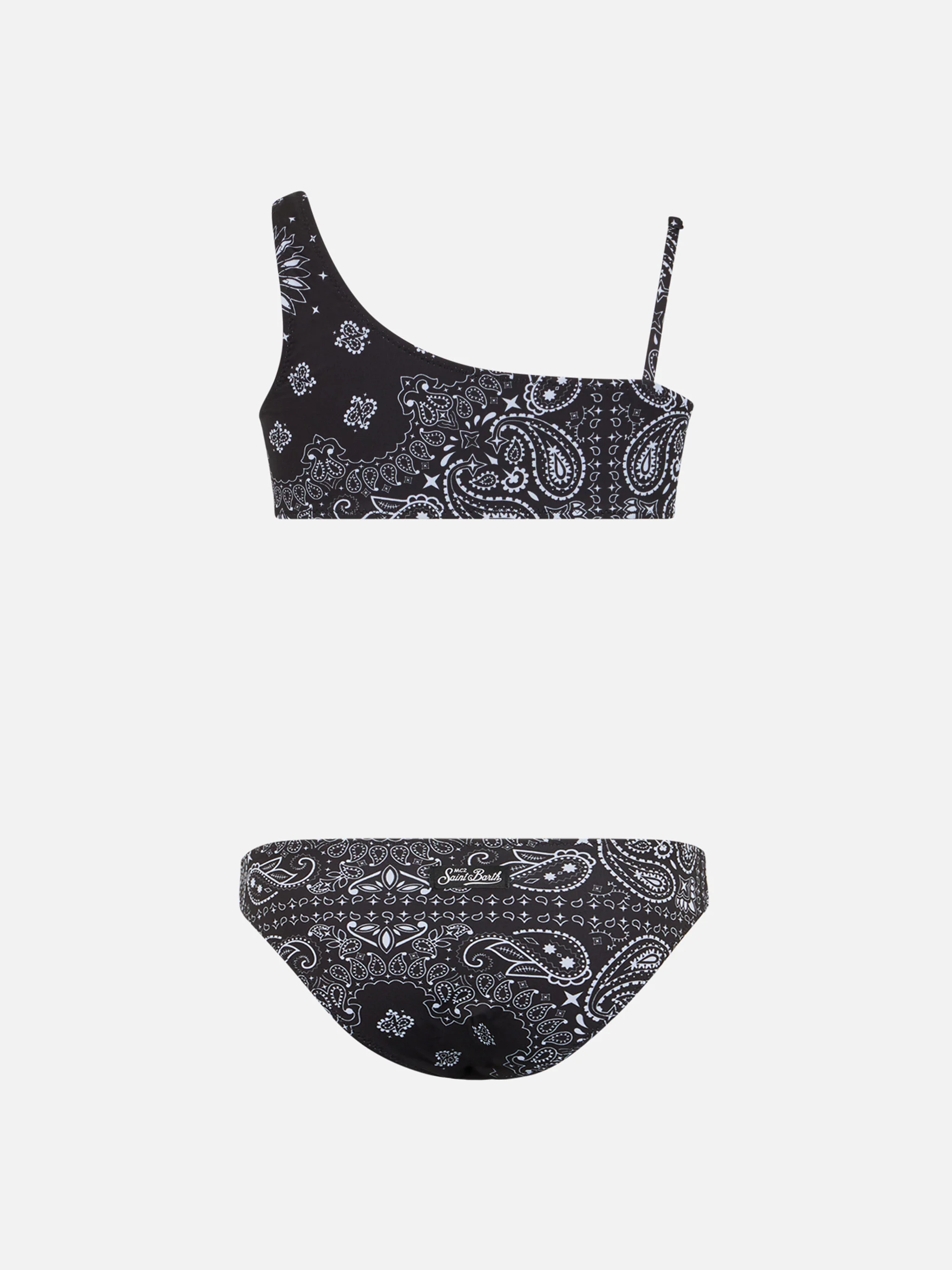 Vivy bikini med en axel och bandanatryck för tjejer