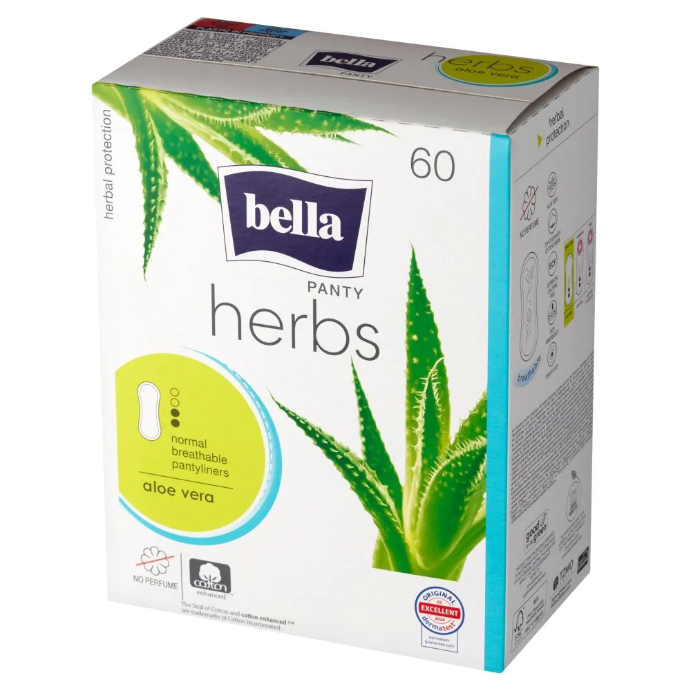Bella Herbs Aloe Vera wkładki higieniczne 60 sztuk