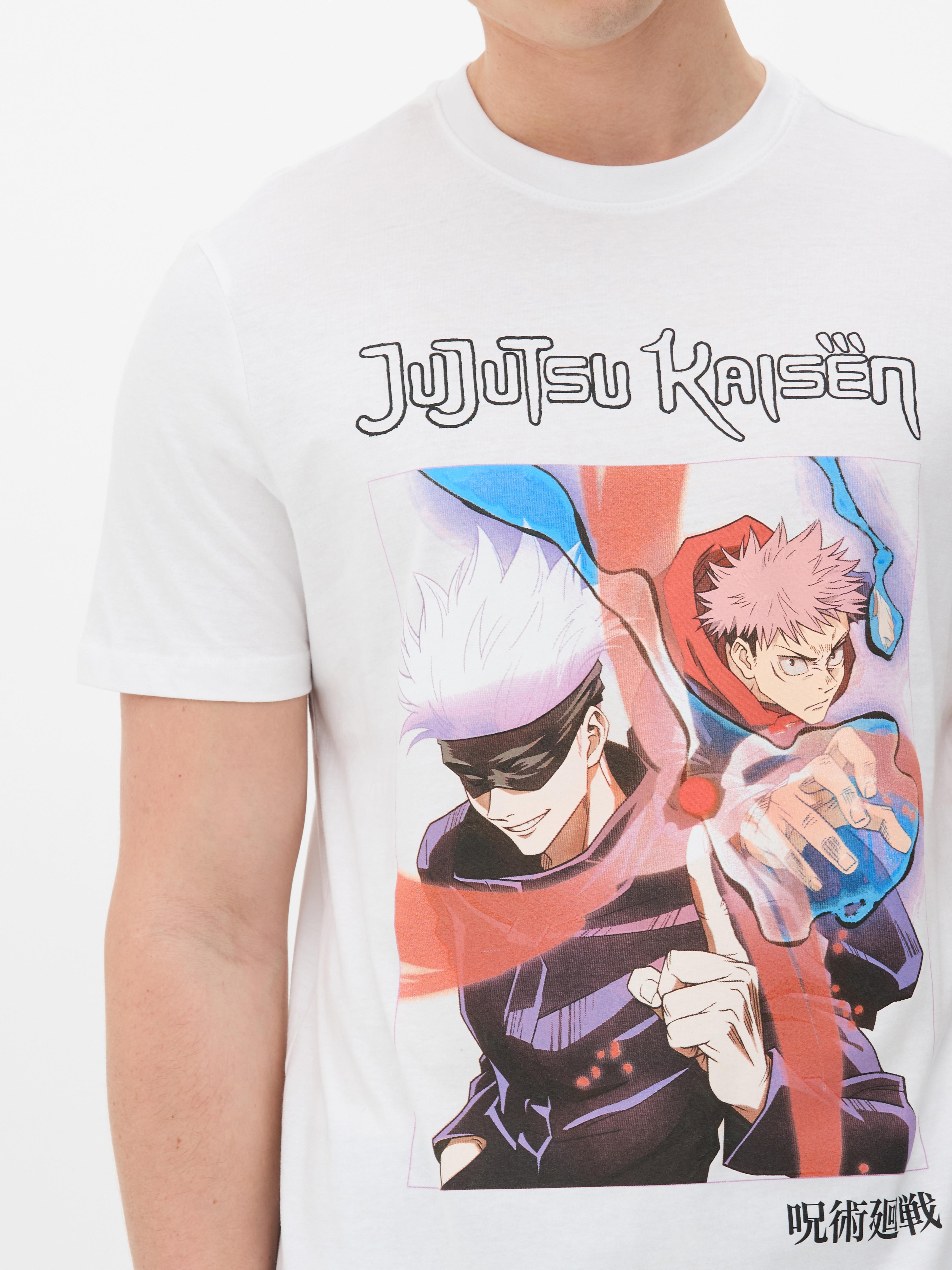 Tricou cu personajul Jujitsu Kaisen. Un tricou cu mânecă scurtă cu un design Jujitsu Kaisen.