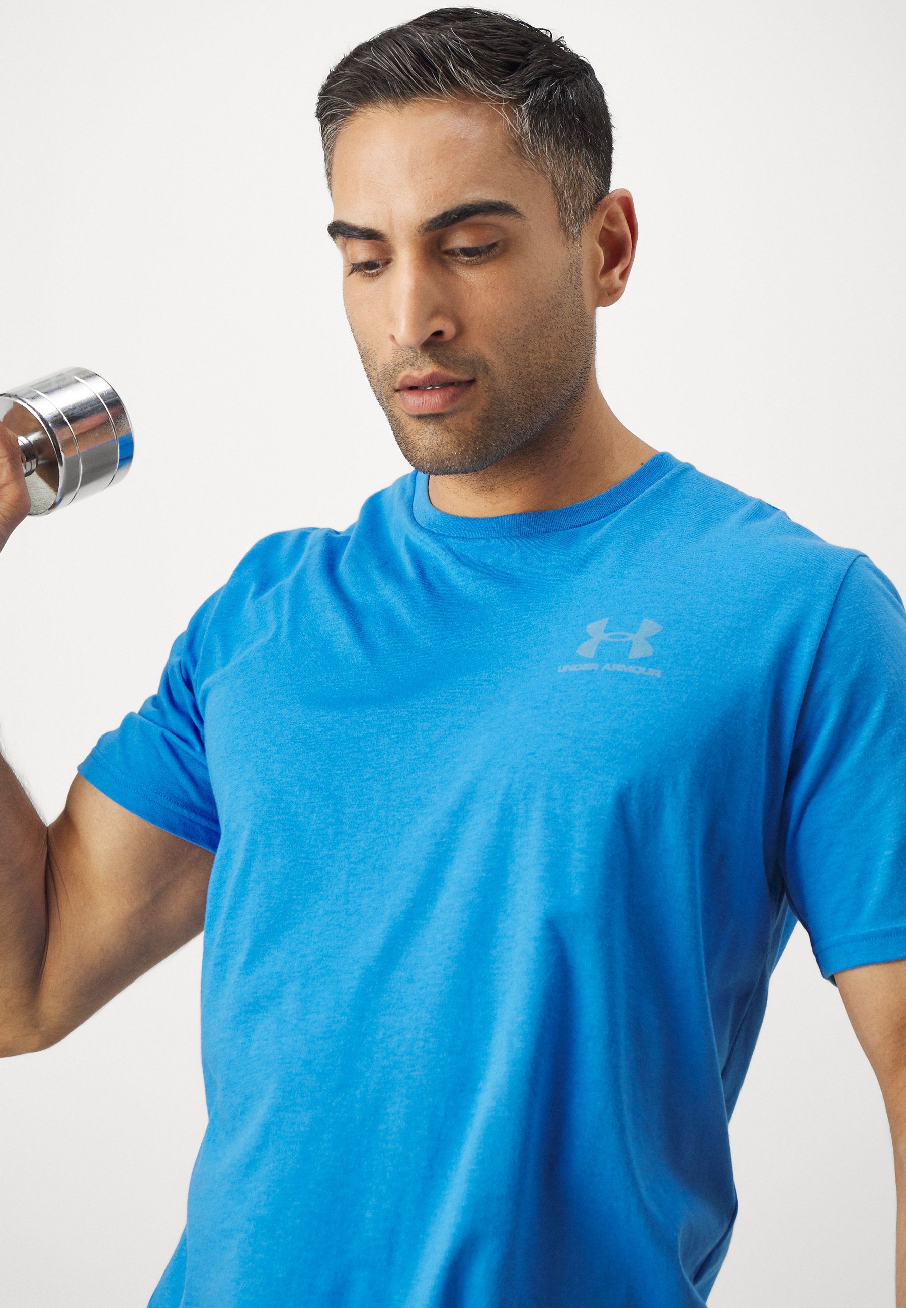 Under Armour logo op de linkerborst - T-shirt met print - blauw Atlantis/blauw Calm