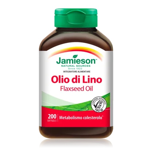 Jamieson Lijnzaadolie 200 softgels helpt het cholesterolgehalte op een normaal niveau te houden.