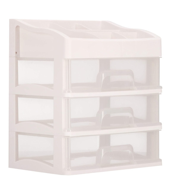 Organizer na kosmetyki 31x26,5x19,5 cm mleczny pojemnik na biżuterię