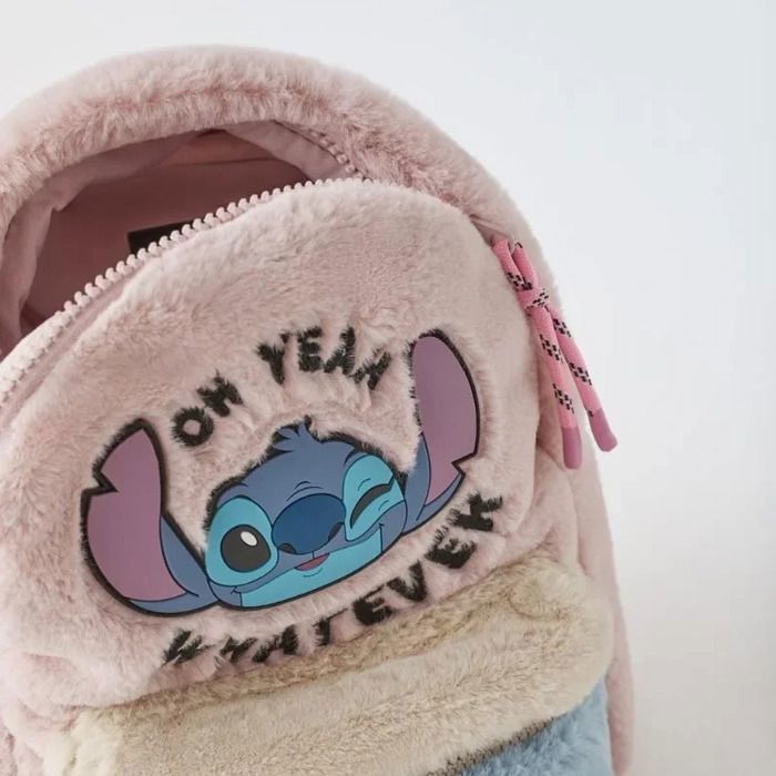 Mochila - Disney - Stitch - Peluche suave - Diseño Kawaii - Ideal para niños