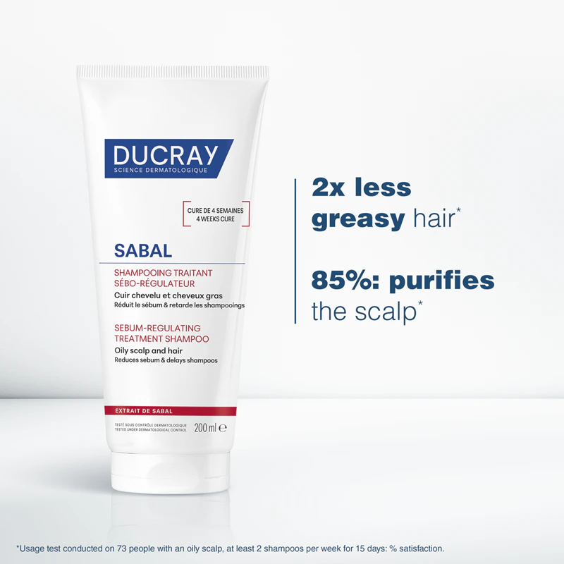 Ducray Sabal shampoo nutritivo para regulação da oleosidade
