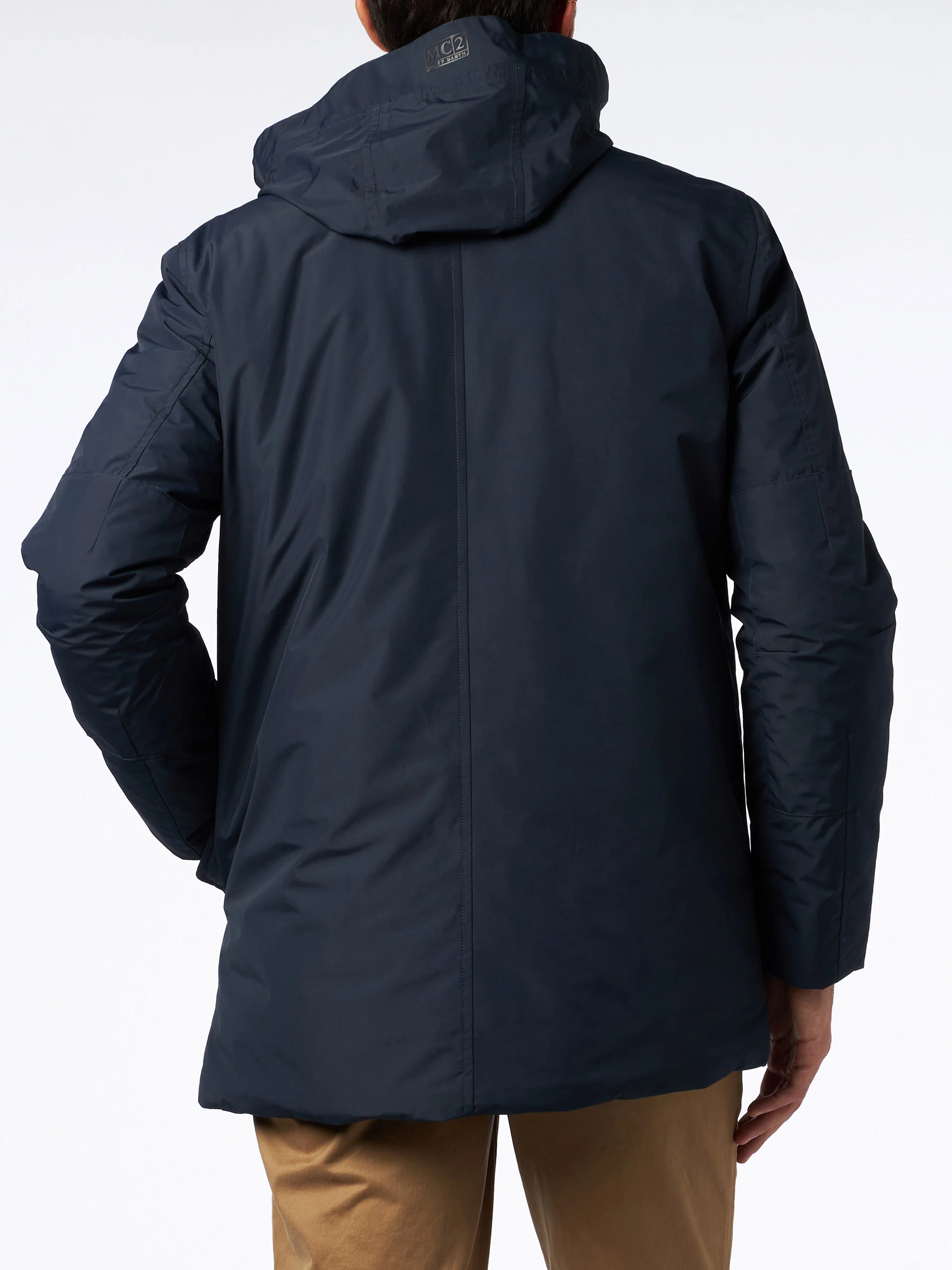 Voyager herenparka met capuchon in blauw