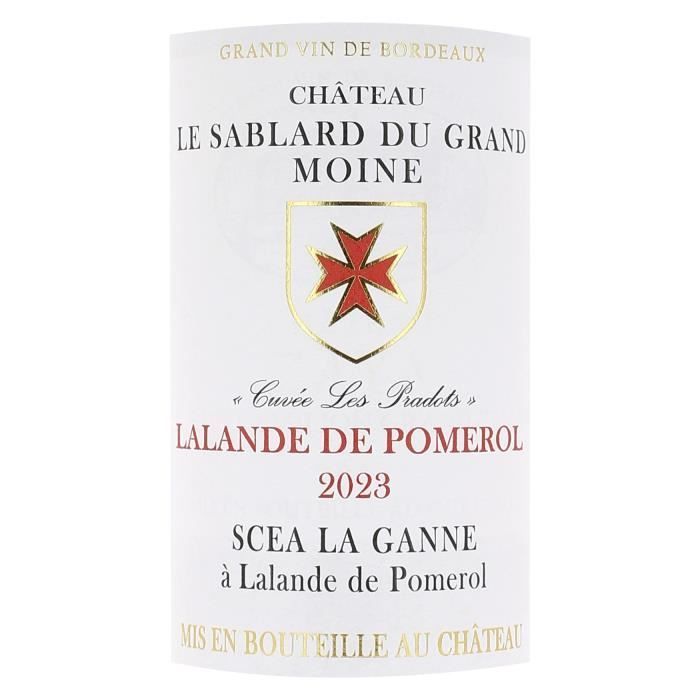 Château La Sablard du Grand Moine 2023 Lalande de Pomerol - Vino Tinto Burdeos