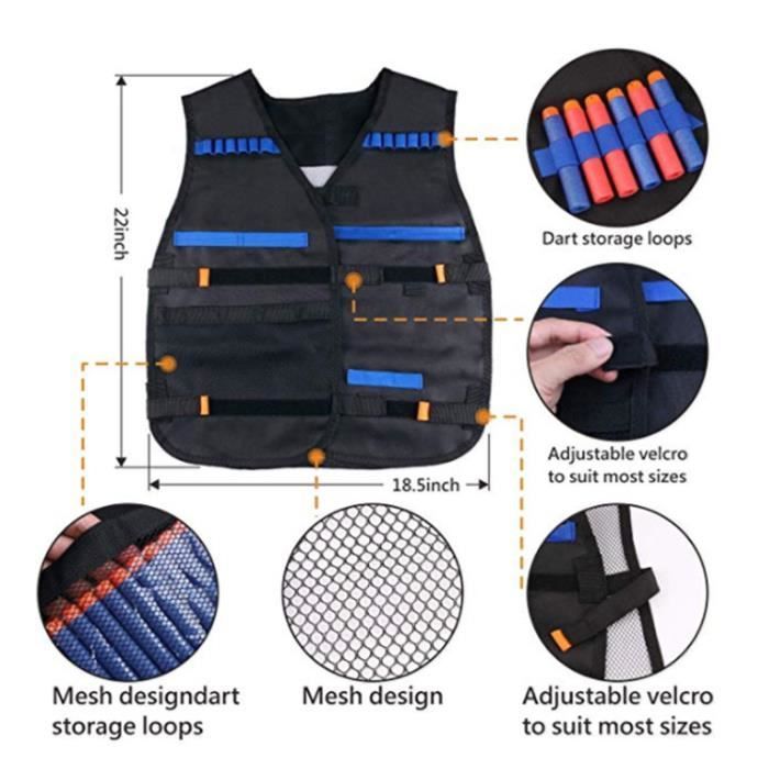 PIMPIMSKY Tactical Vest 2 Pack Nerf N-Strike Elite - Accessories