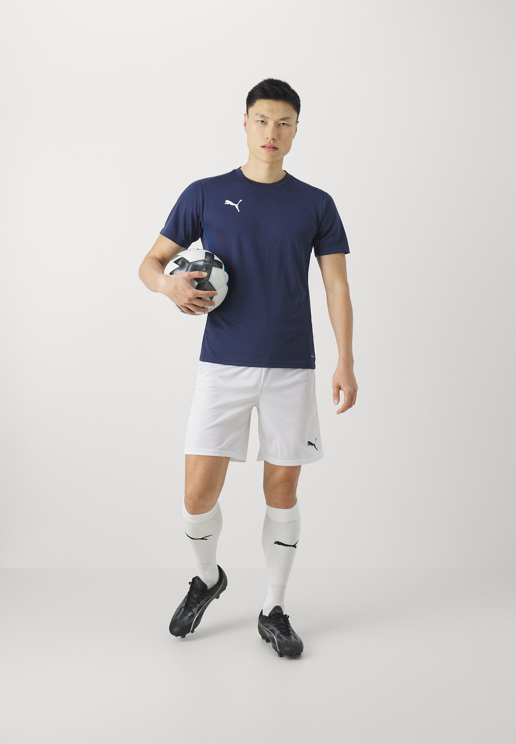Puma TEAMGOAL - Sport T-shirt - marineblauw/wit/Perzisch blauw