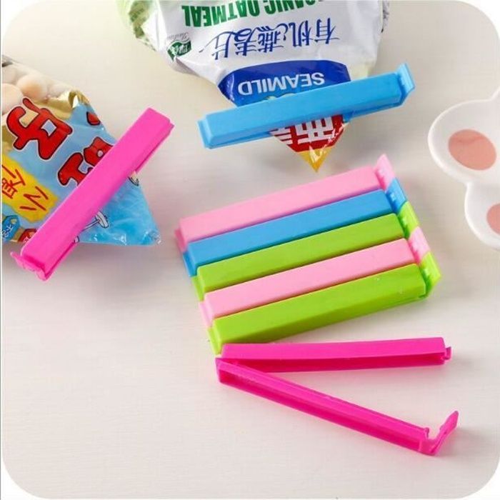 Clips para sellar alimentos - 24 unidades - Plástico PP - Herméticos - Aptos para congelador