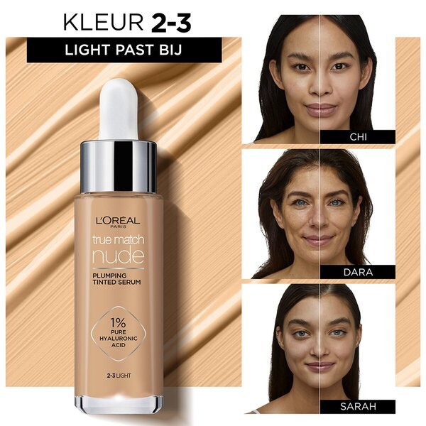 L'Oréal Paris True Match Nude 2-3 Light Volumegevend tonirani serumski puder<br>30ml