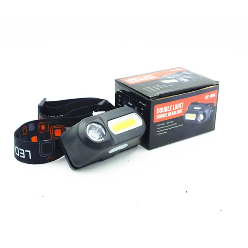 Linterna frontal recargable por USB Q5+COB portátil con 6 modos de iluminación nocturna para camping y actividades al aire libre. Funciona con batería 18650. Linterna LED.
