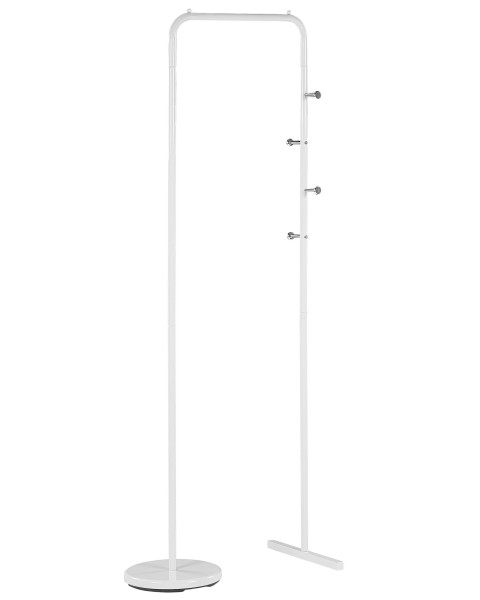 Wieszak stojący biały metalowy 50 x 175 cm