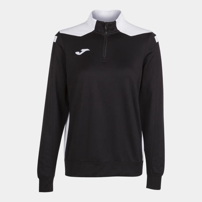 Damessweatshirt - JOMA - Championship VI - Hoge hals - Halve rits - 100% polyester 235 g
