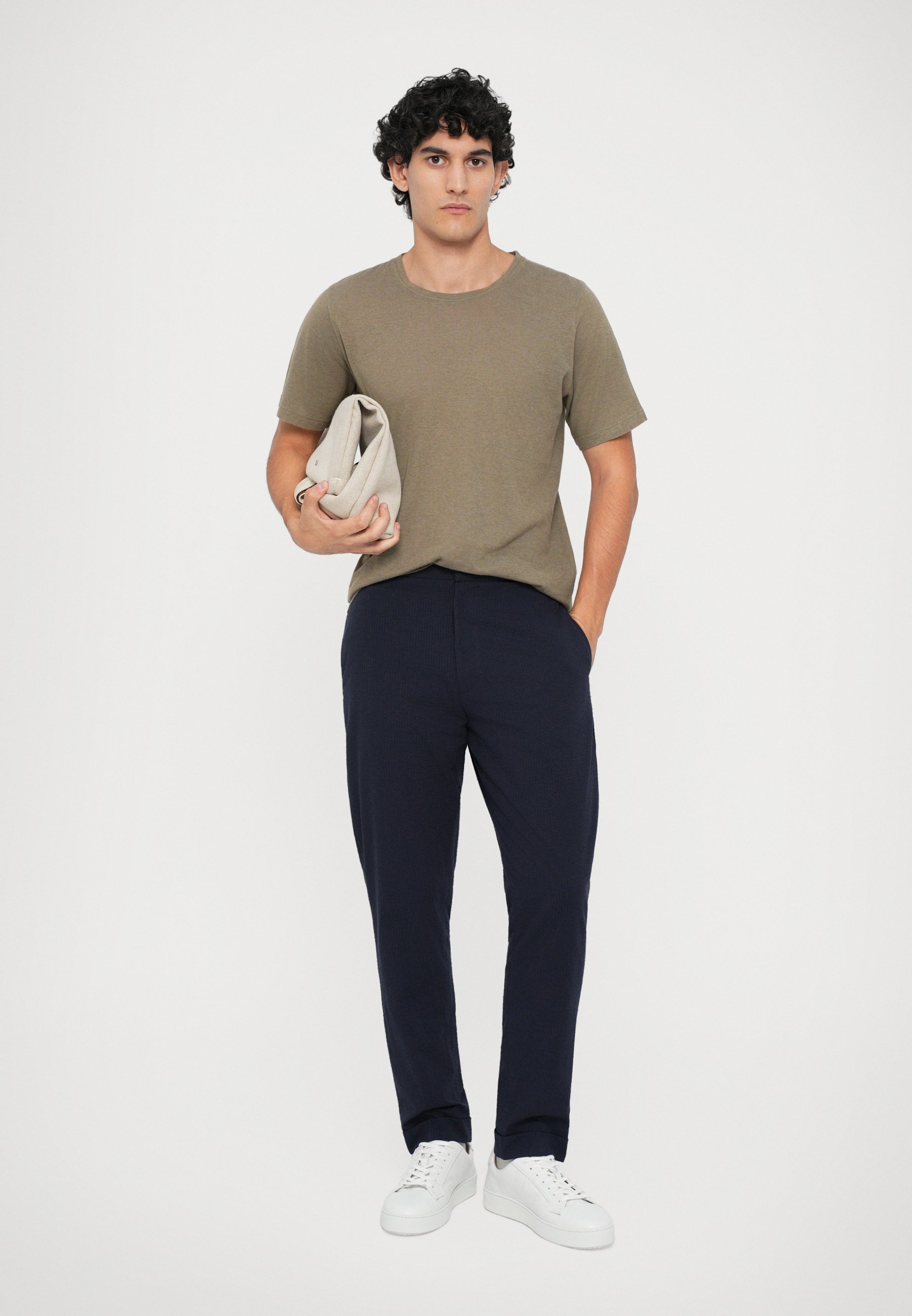 OFFICINE GENERALE JOSEPH SEERSUCKER - Chino's - donkerblauw