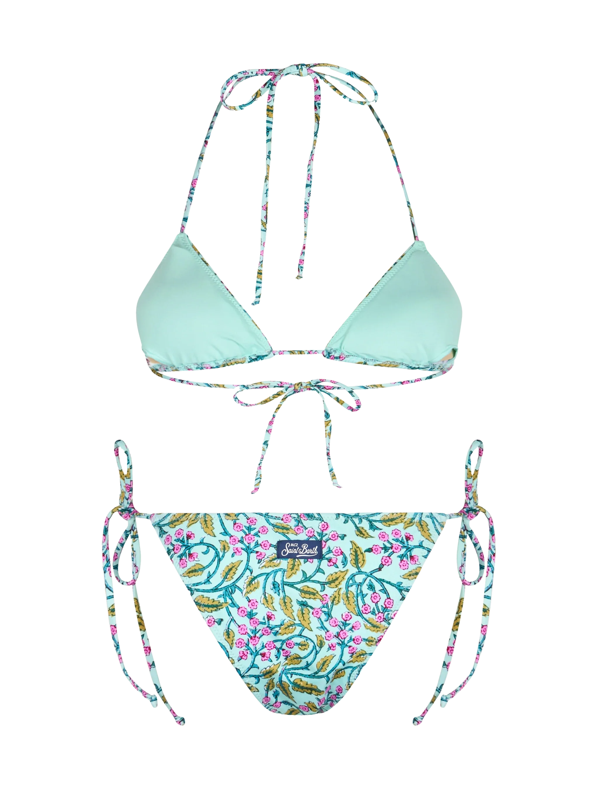 Leah Marielle damesbikini met driehoekig design en opvallende bloemen