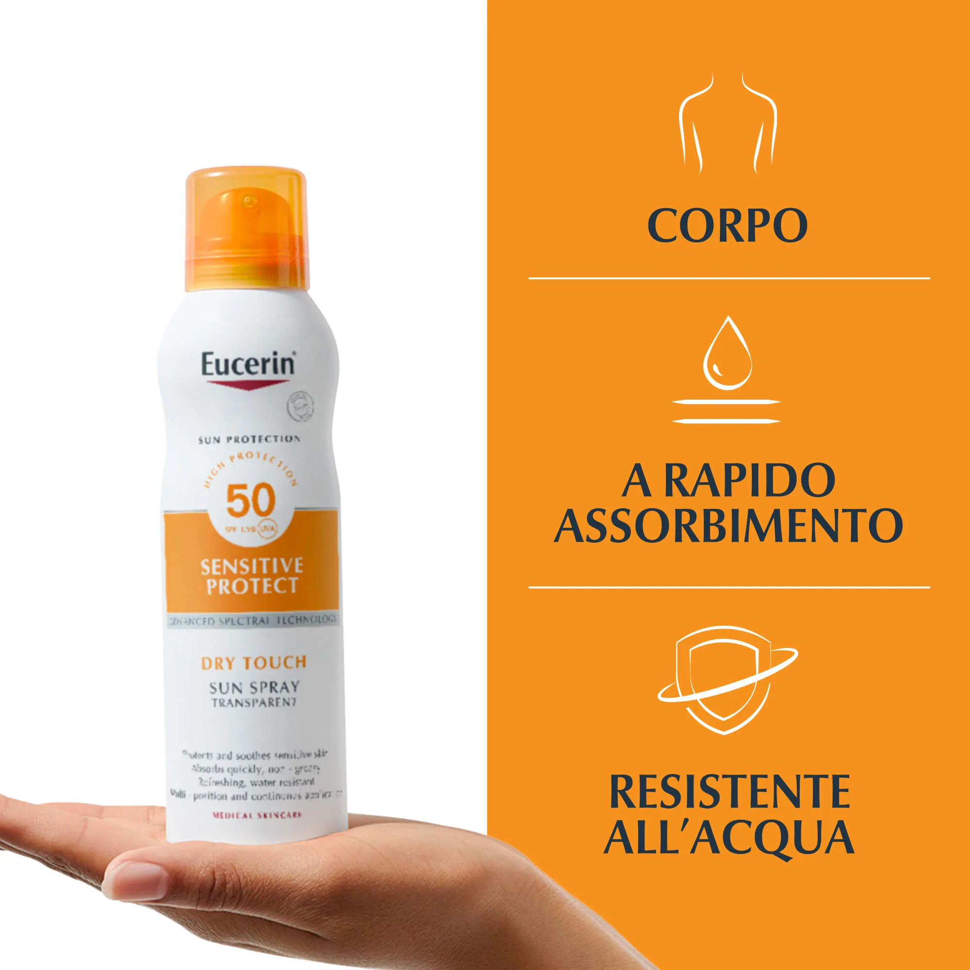 Sun Protection Oil Control Sun Spray Transparent Dry Touch SPF50 - Spray solare corpo alta prot.