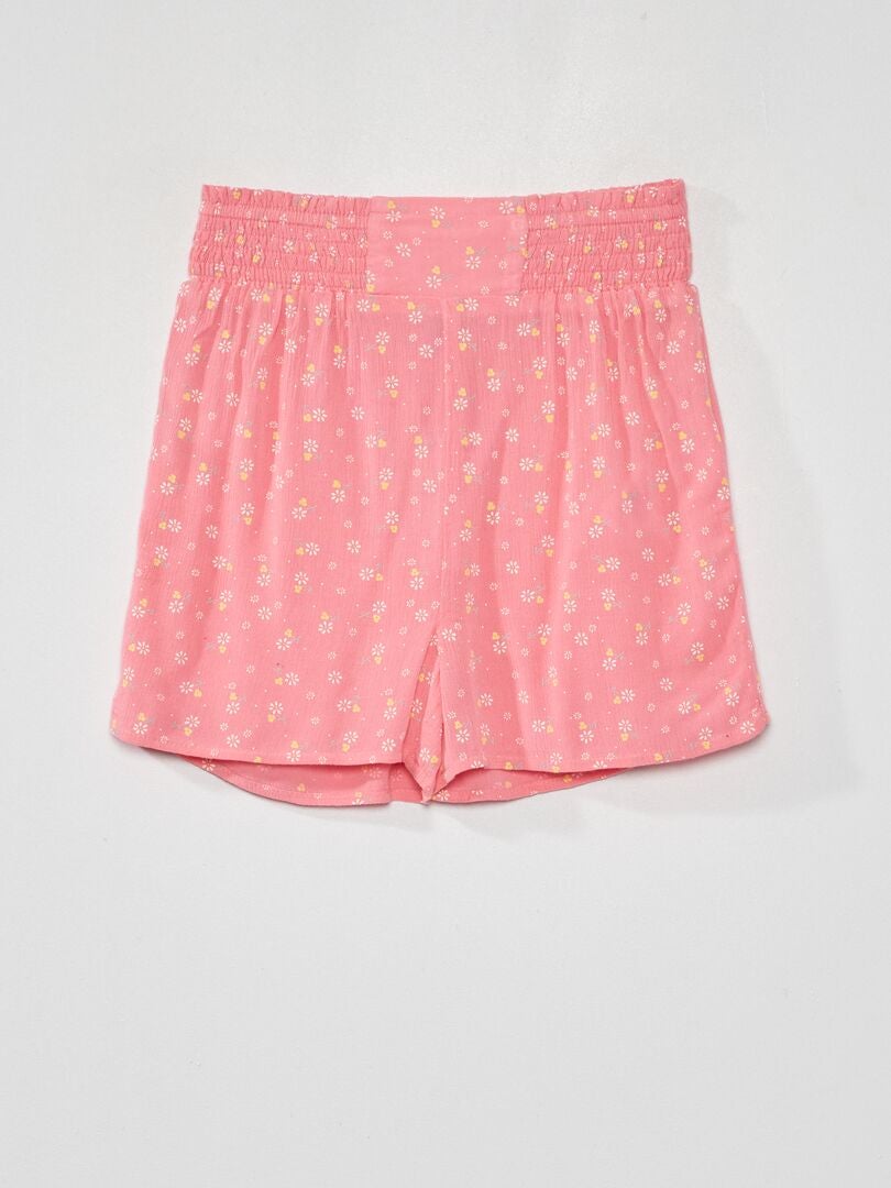 Pantalones cortos florales - ROSA