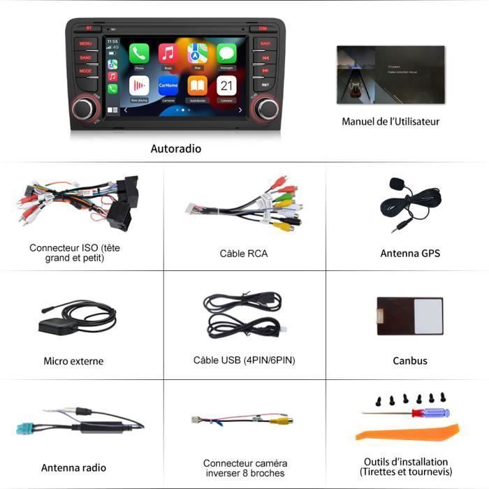AWESAFE Android 13 Car Radio for Audi A3 8P/S3/RS3/Sportback 1GB+32GB with 7'' Touch Screen GPS WiFi FM