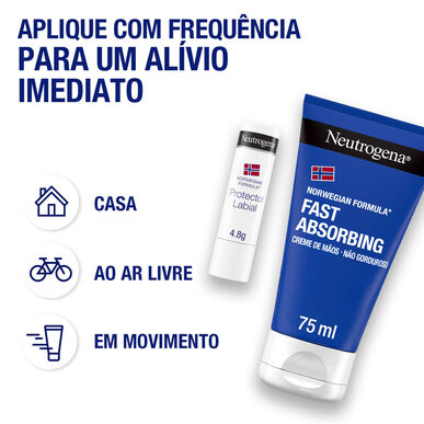 Neutrogena snel absorberende handcrème en lippenstiftset 75 ml 75 ml