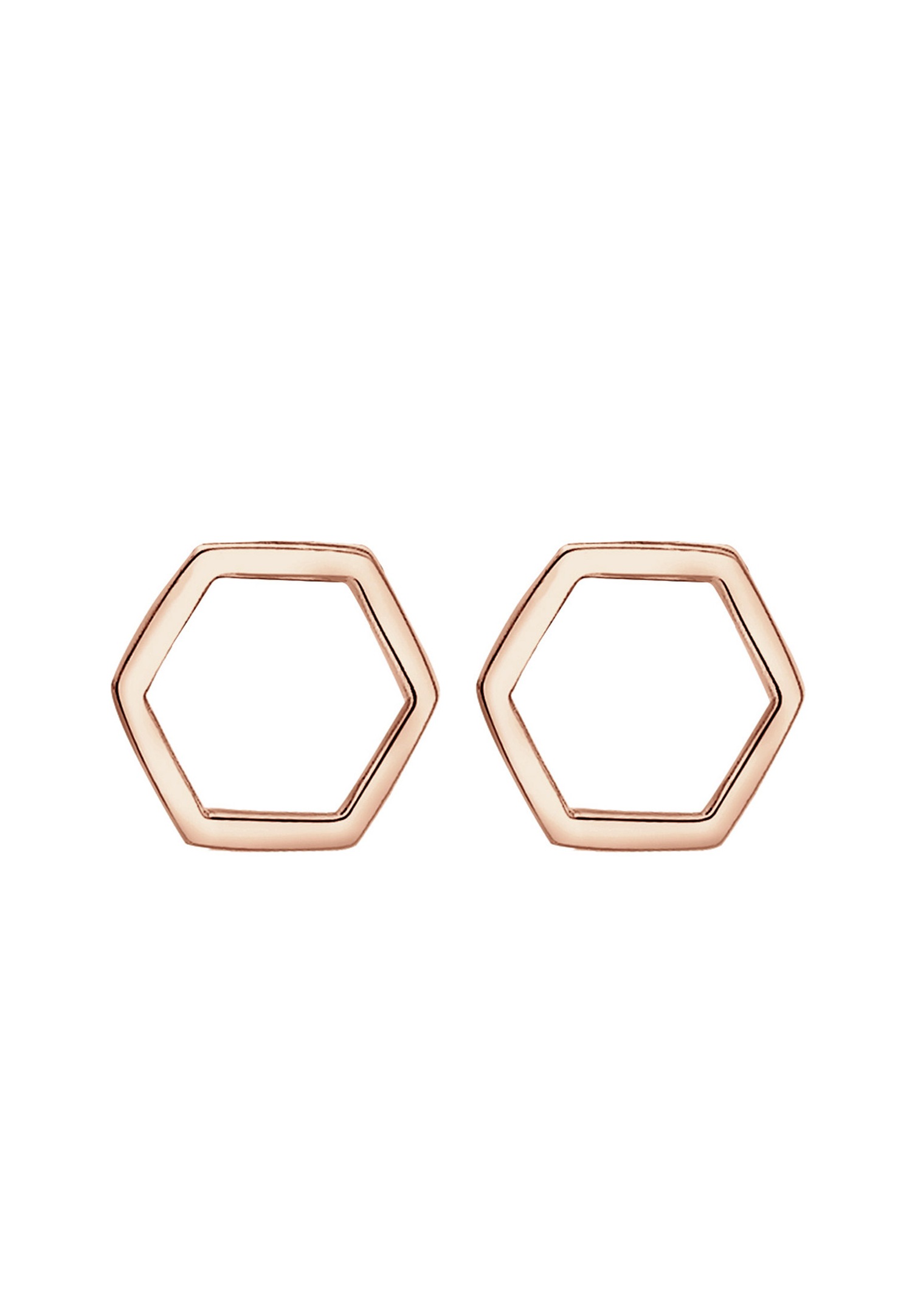Elli Femmes Clou d'oreille Hexagon Geo Tendance Filigrane en argent sterling 925