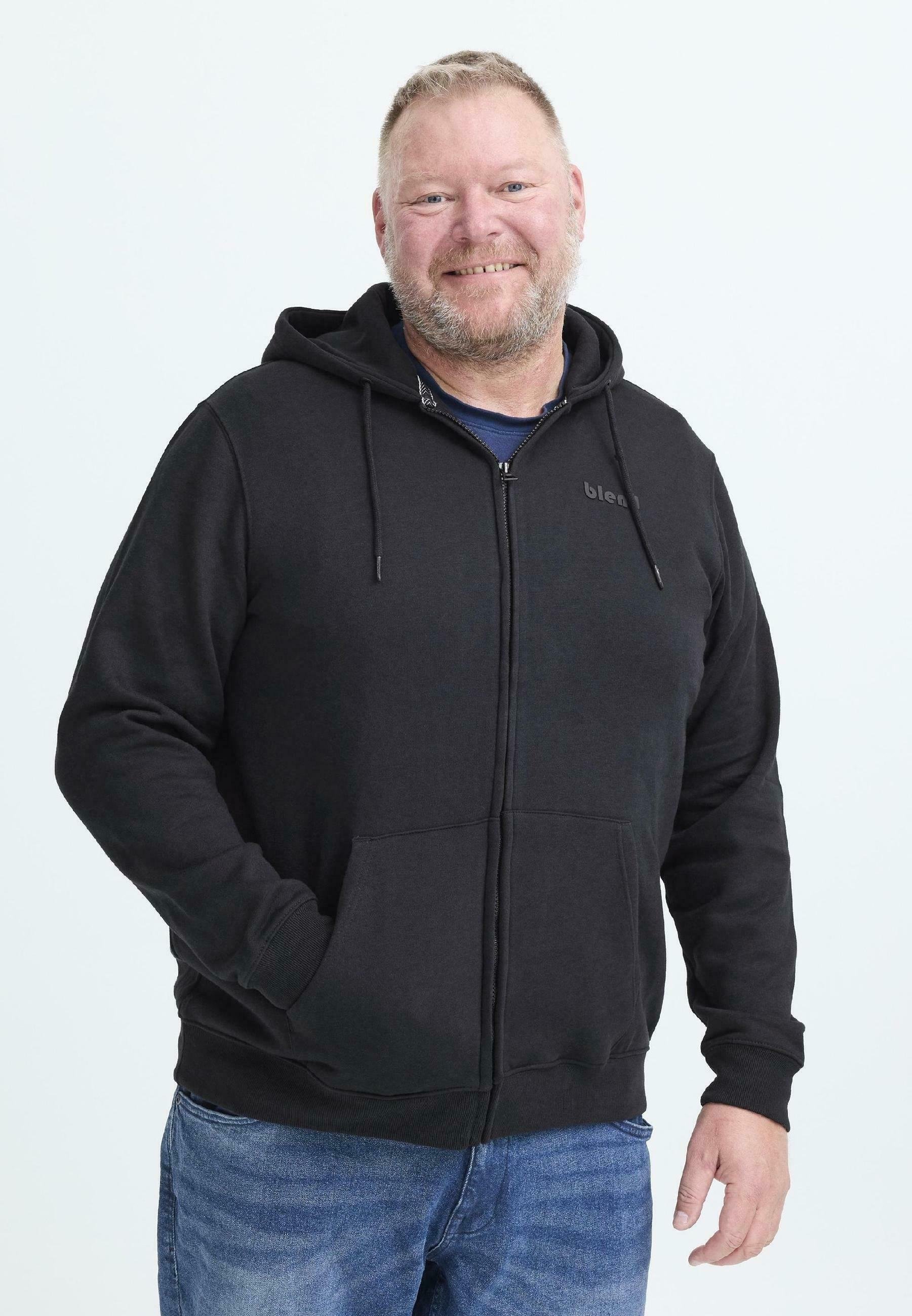 Felpa con zip Blend BHDOWNTON FULLZIP - nera