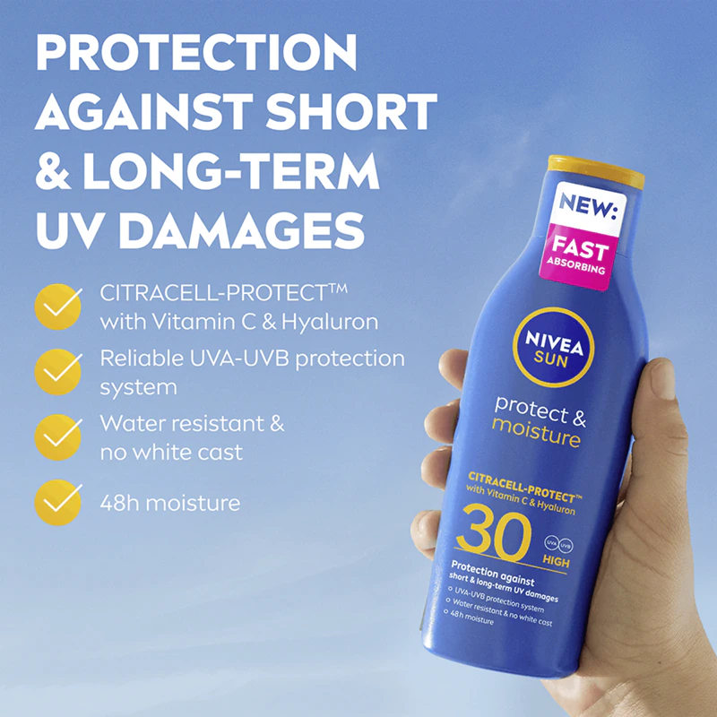 Loção hidratante com protetor solar NIVEA SUN FPS 30