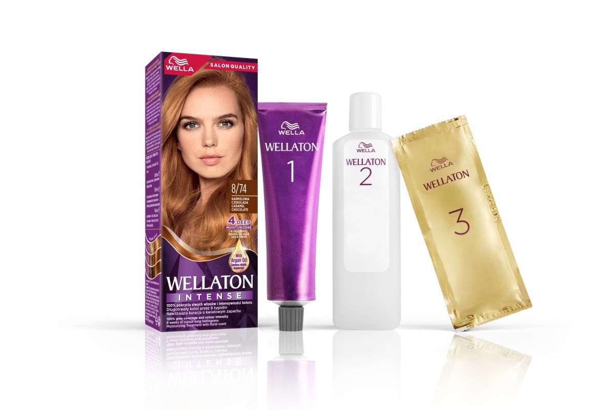 Crema colorante per capelli Wella 5/0 castano chiaro Wellaton