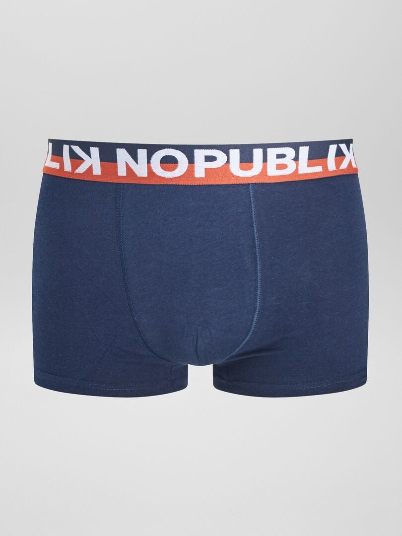 Zestaw 3 bokserek „No Publik” – NIEBIESKI