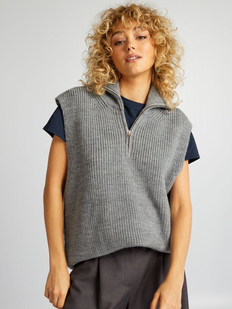 Jersey camionero sin mangas - gris