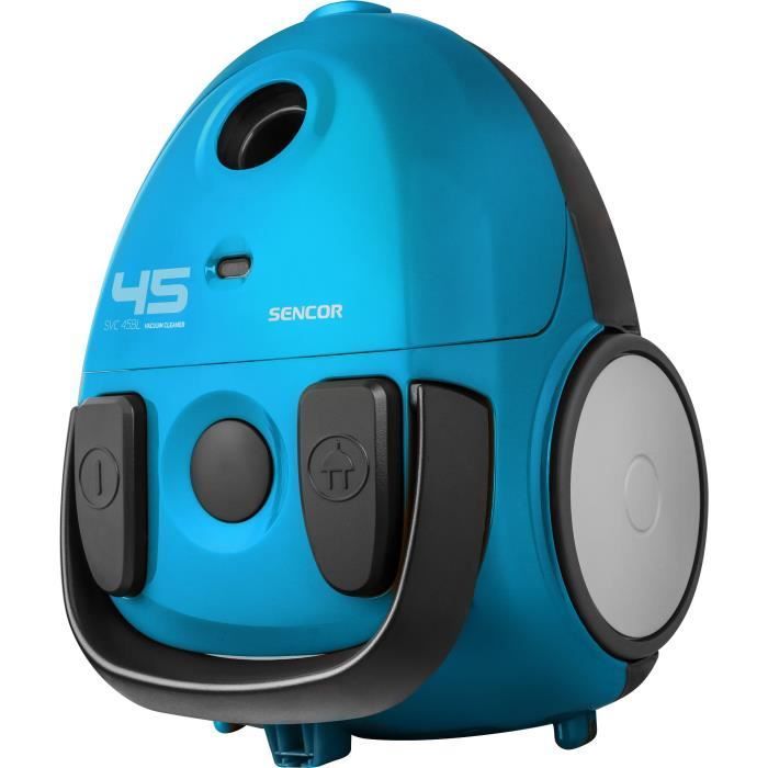 Aspirapolvere a cilindro con sacchetto - SENCOR - SVC 45BL-EUE3 - Motore ECO 850W - 79 dBA - 1,5L - Blu