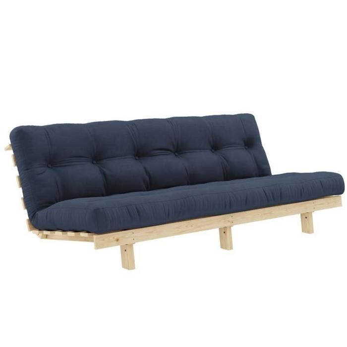 SLANKE slaapbank van grenenhout, marineblauw, 130x200 cm