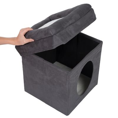 Guarida plegable para gatos en forma de cubo