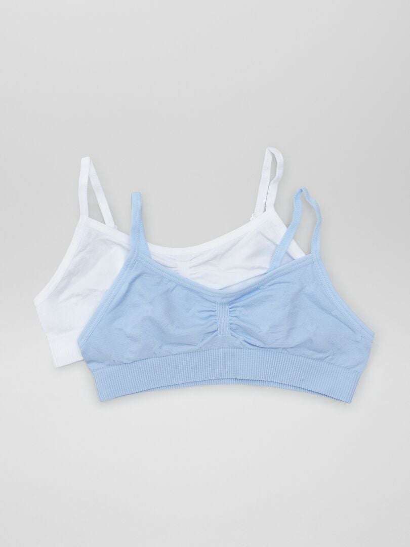 Set van 2 jersey sportbeha's - BLAUW
