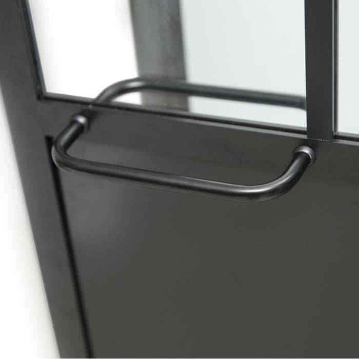 Mampara de ducha negra de estilo industrial de 100x100x220