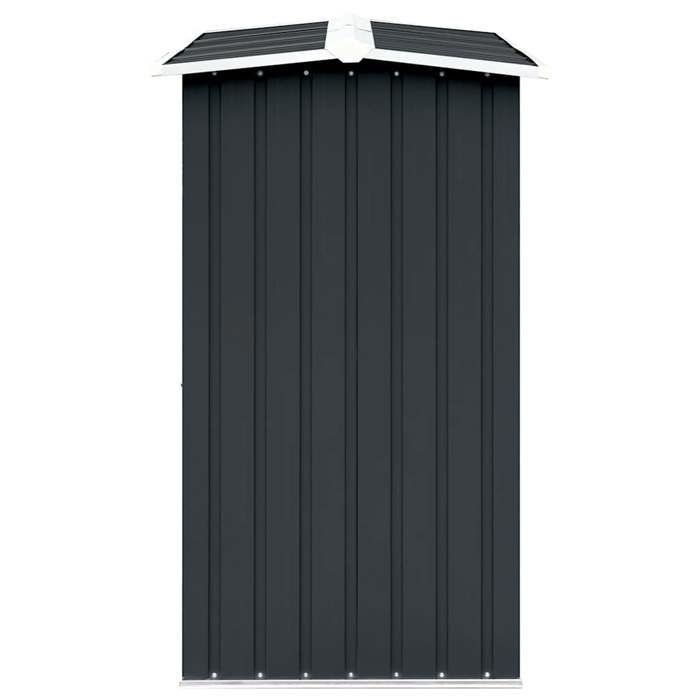 Abri de stockage à bois - vidaXL - Acier galvanisé - 330x92x153 cm - Anthracite - Toit incliné