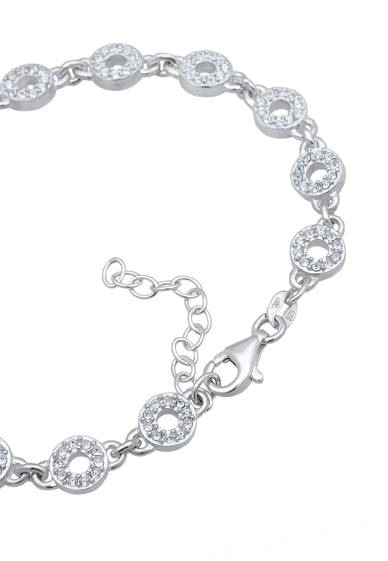 Elli PREMIUM Femmes Cercle Élégant avec cristaux en Argent Sterling 925